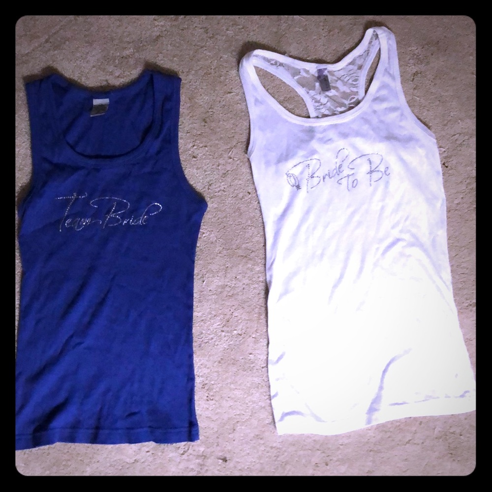 Set or individual team bride / bride to be tanks